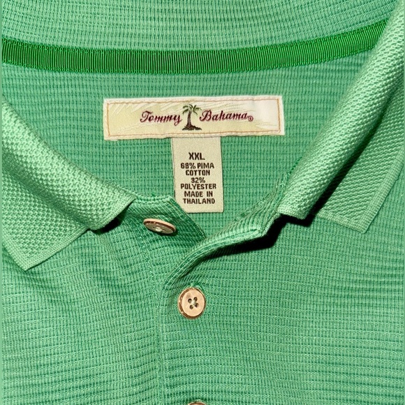 Tommy Bahama Green Short Sleeve Polo Shirt | Pima Cotton Blend | Men's Size XXL - Picture 6 of 12